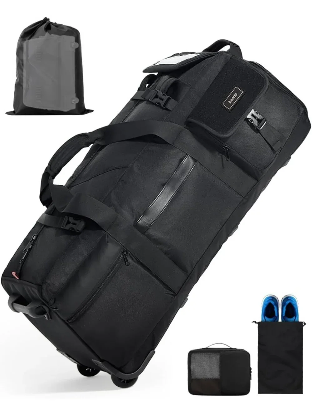 Extra Large 120L Rolling Duffel Bag with Wheels, Waterproof Travel Luggage